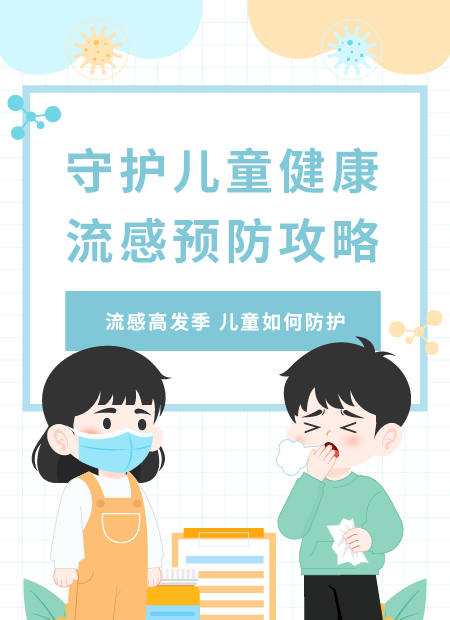 儿童流感防护公众号模板预览图